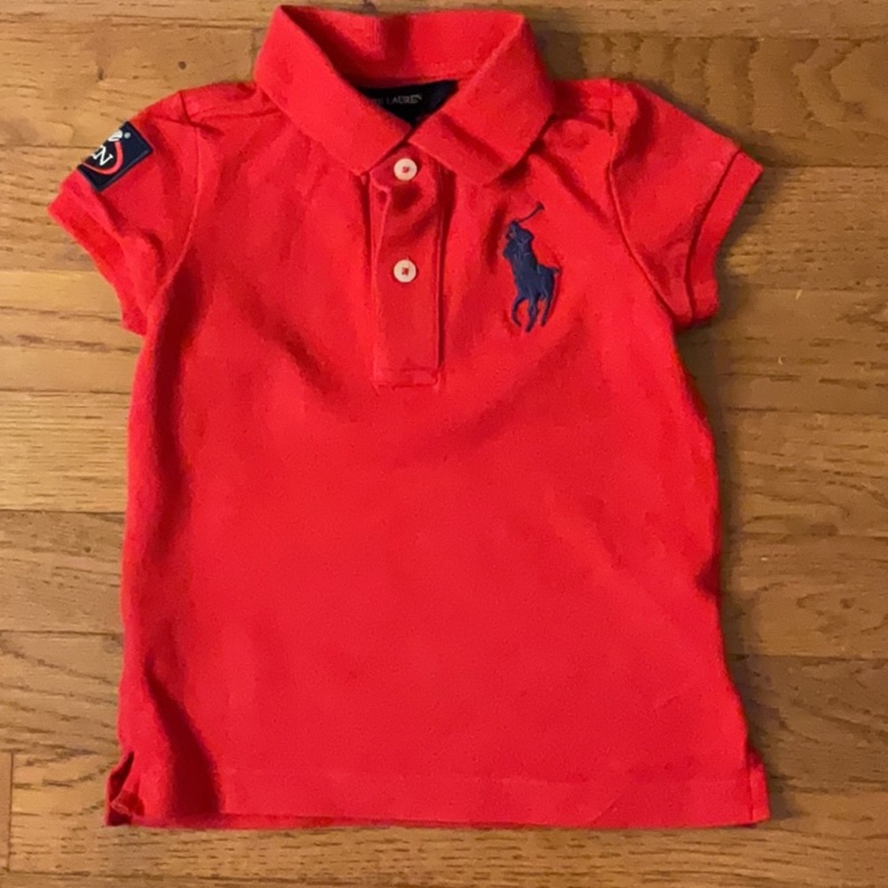 Ralph Lauren Girl’s Bright Red Polo with Big Pony Logo